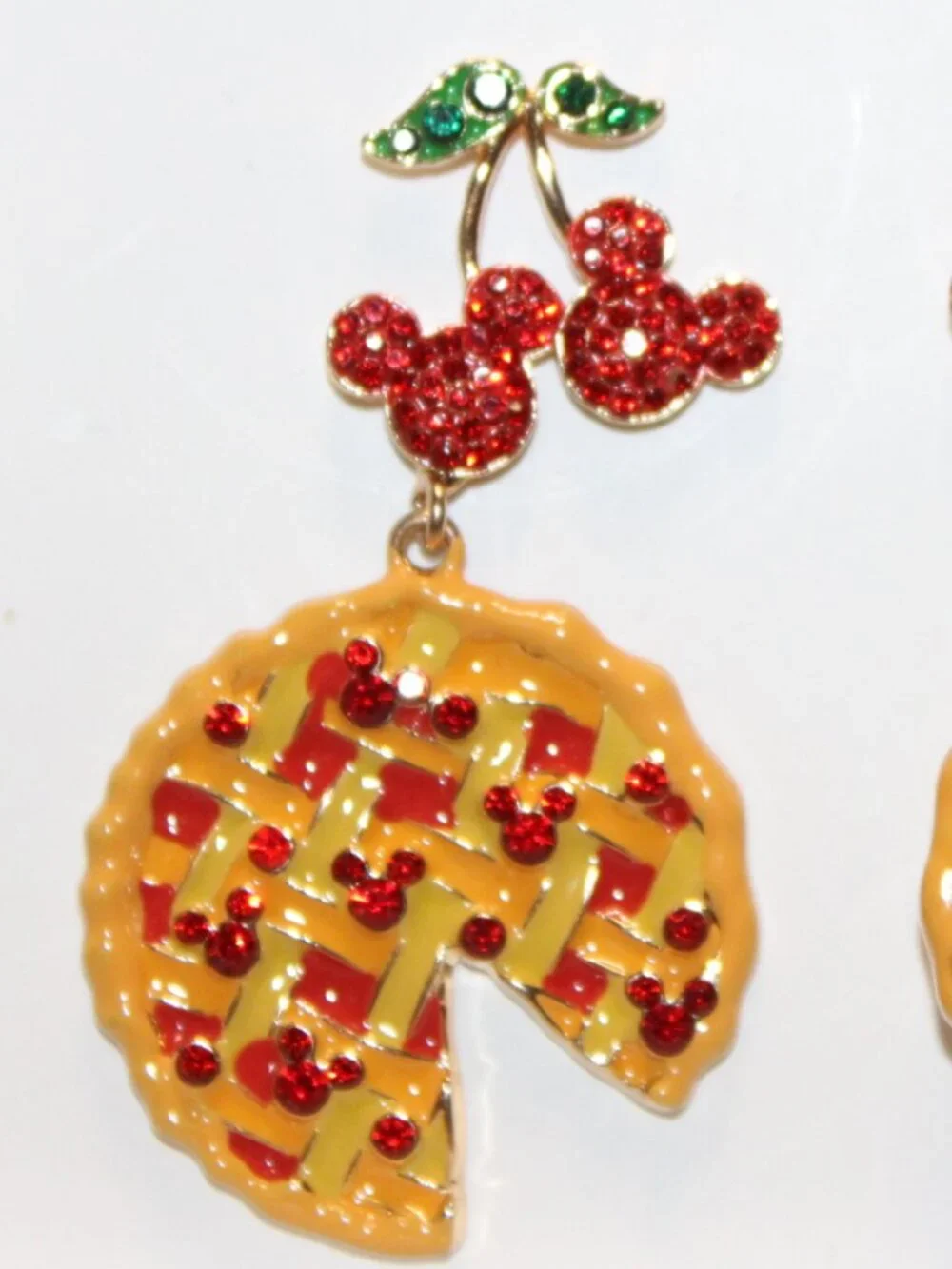 NWT BaubleBar Mickey Mouse Cherry Pie earrings CUTE!!!! - Picture 4 of 6